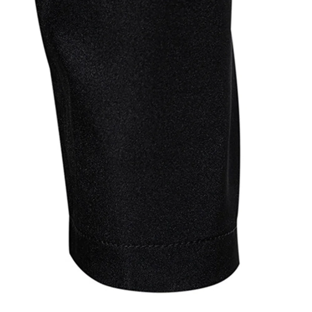 

Рубашки с воротником-стойкой, белые мужские рубашки нестандартной формы, однотонный узор, одежда для отпуска, повседневная повседневная одежда