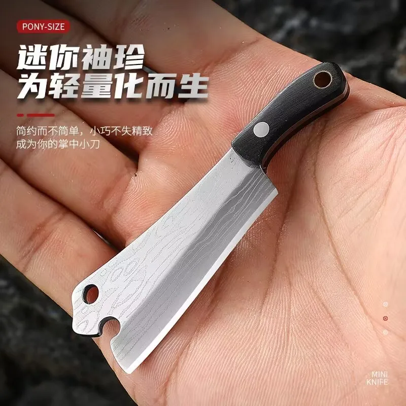 Mini Kitchen Knife Cutting Fruit Portable Outdoor Multi-function EDC Bottle Opener Key Pendant Gift Unpacking Express Knife