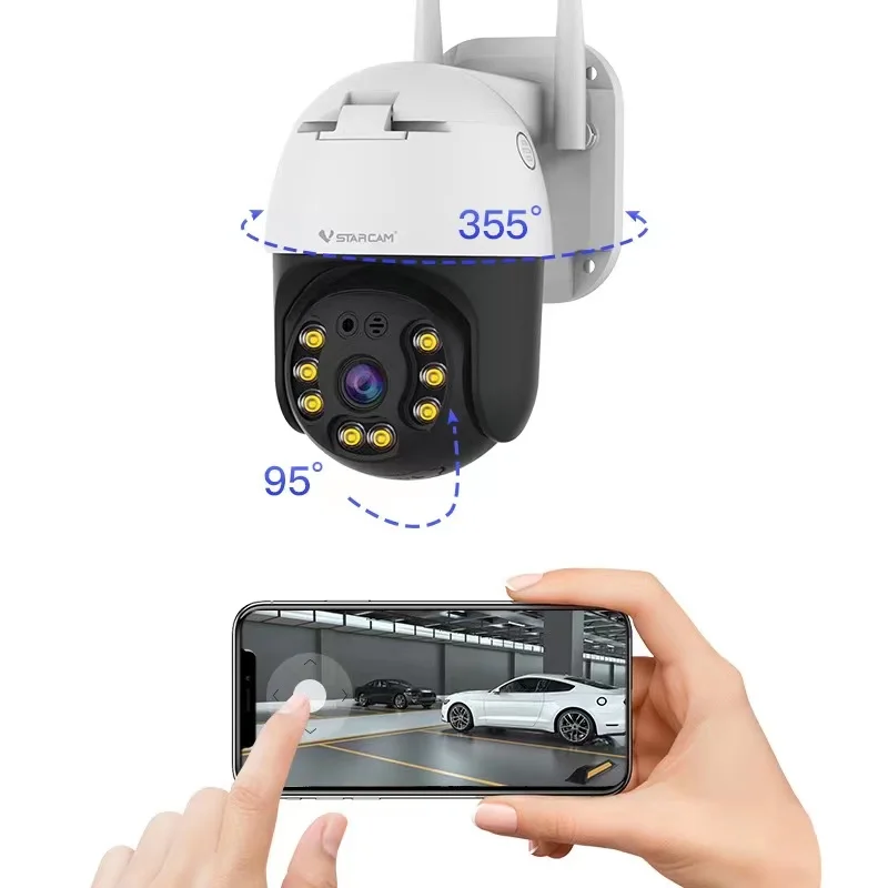 Vstarcam-cámara de seguridad inalámbrica para exteriores, domo de casa inteligente, impermeable, Color, nocturna, bidireccional, con aplicación para teléfono, 3MP, HD, IP, nueva