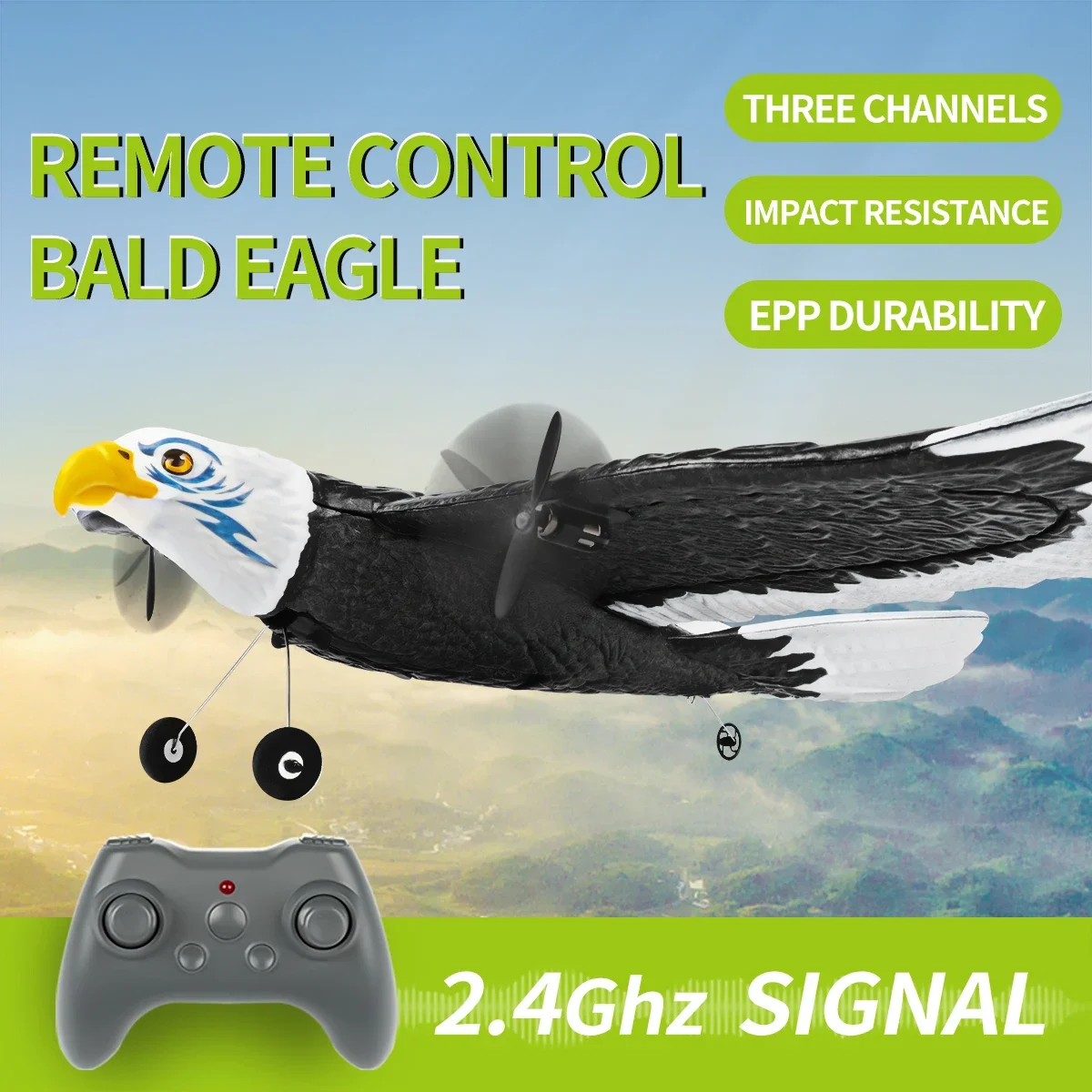 3CH Eagle RC Plane FX9651 Remote Control Airplane 578mm Wingspan 360° Rotate EPP Foam Aircraft Toys for Children Boys