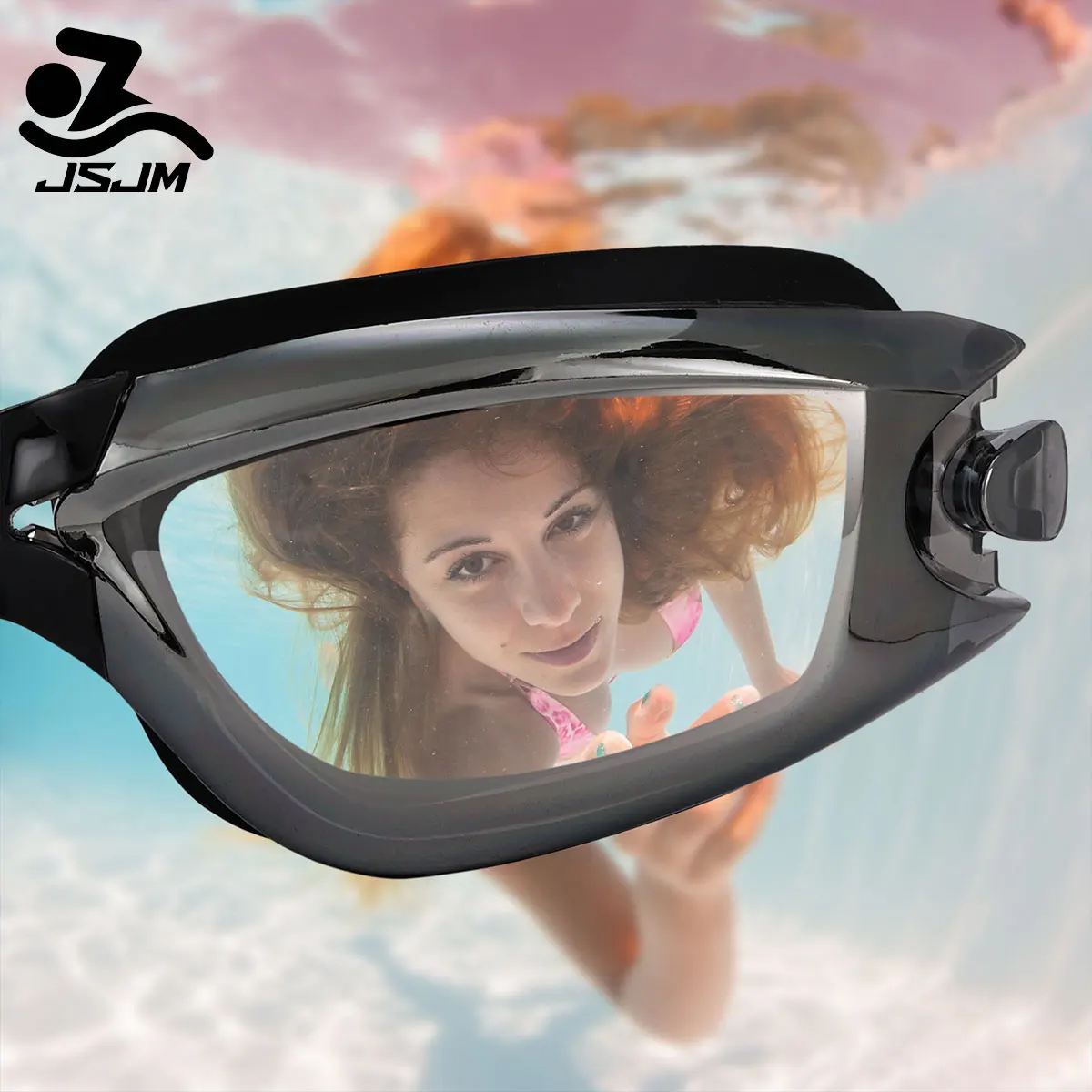 Professionelle Antibeschlag-Schwimmbrille für Männer/Frauen – UV-Schutz, HD-Schwimmbrille, Brillen + wasserdichte Handytasche, Geschenke für Erwachsene – Detail 5