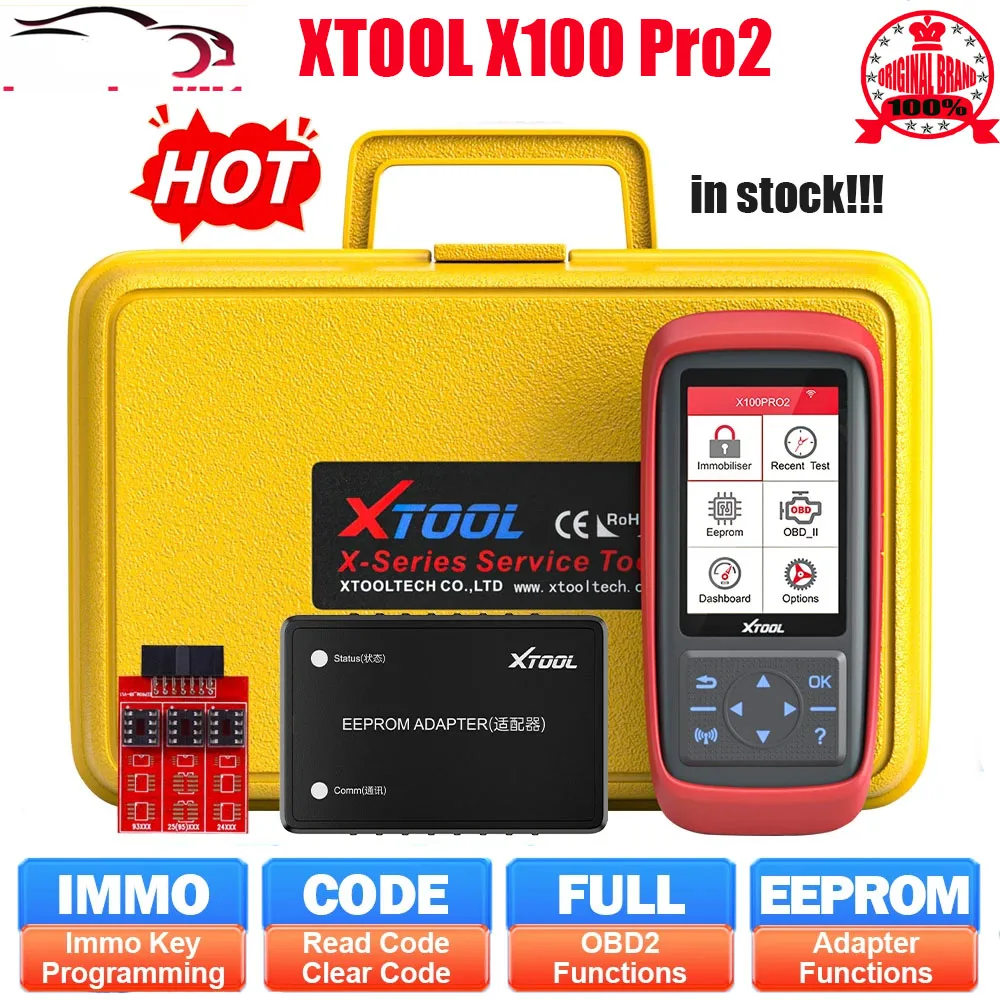 XTOOL X100 Pro2 OBD2 Автомобильный сканер Программатор ключей с адаптером EEPROM Считыватель кодов X100 Pro2 Автомобильные диагностические инструменты