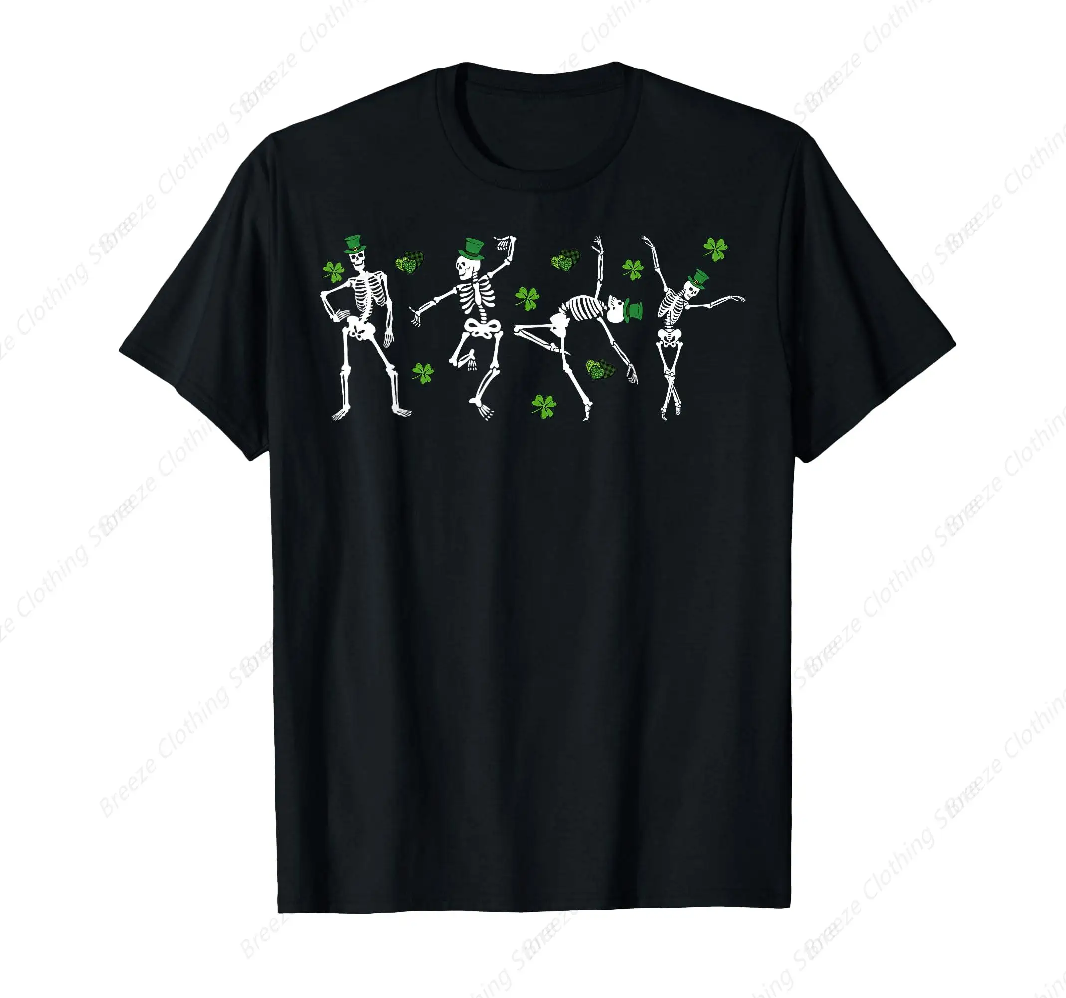 

Shamrock Skeletons Dancing Funny St Patrick's Day Party T-Shirt