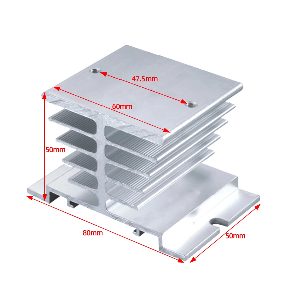 I-50 Aluminum Heat Sink 50*60*50mm relay Radiator for DA AA DD VA VD LA 1pcs single phase solid state relay SSR 10A 15A 20A 25A