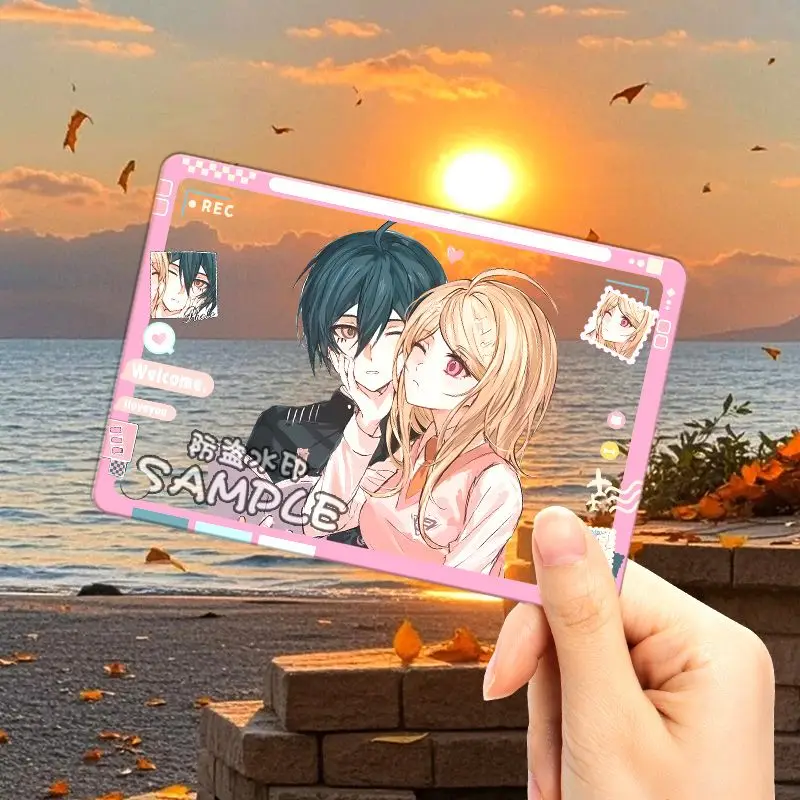 أنيمي المفاتيح Danganronpa Saihara Shuichi Kaede Akamatsu الاكريليك صور بطاقة مفتاح قلادة عصابة حلية صديق هدية