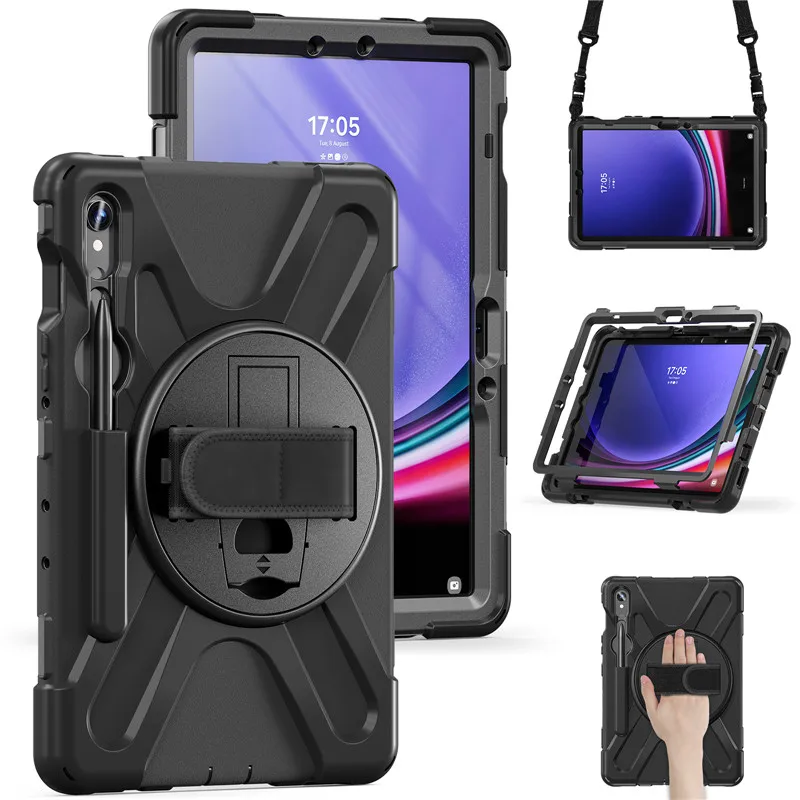 Kids Case For Samsung Galaxy Tab A9 Plus A8 A7 Lite Armor Rotective Rugged Case S6 Lite S7 S8 S9 FE Plus 12.4 Tablet Strap Cover