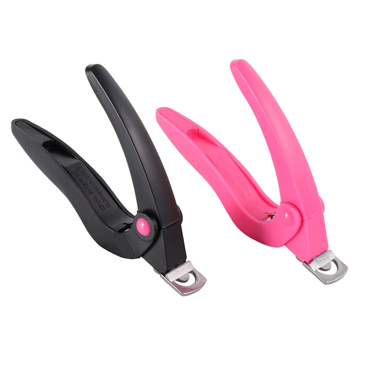 Cortauñas acrílico profesional, herramienta de arte, cortador en forma de U para manicura, recortador de puntas, Triple corte, hoja duradera, Kit de cuidado de uñas, 2 uds.