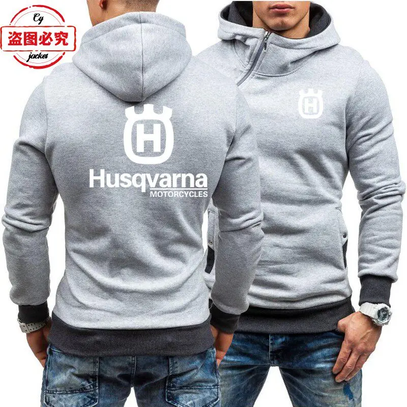 Husqvarna Motorcycle Logo Printed Racing Suit Long Sleeved Men's Top Casual Hoodie Husqvarna Team Cycling Suit Work Uniform - view 4