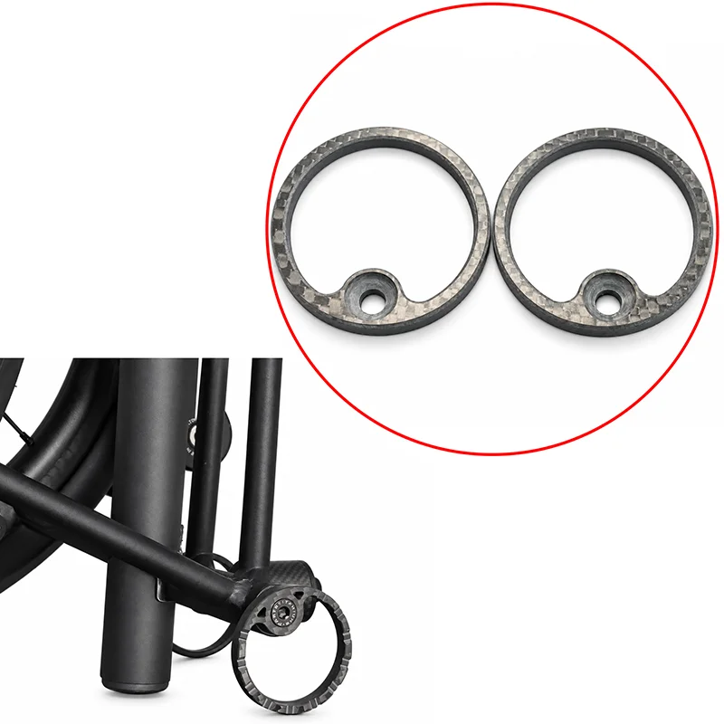 1Set Carbon Fiber Parking Plate Anti‑Unfold Stopper Disc For Brompton Folding Bike Frame Light‑weight Modified Lock Stopper