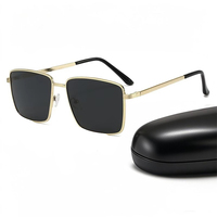 Classical Retro Polarized Sunglasses Men Brand Designer Sun Glasses Men Male Square Metal Frame Eyewear Driving Oculos De Sol
