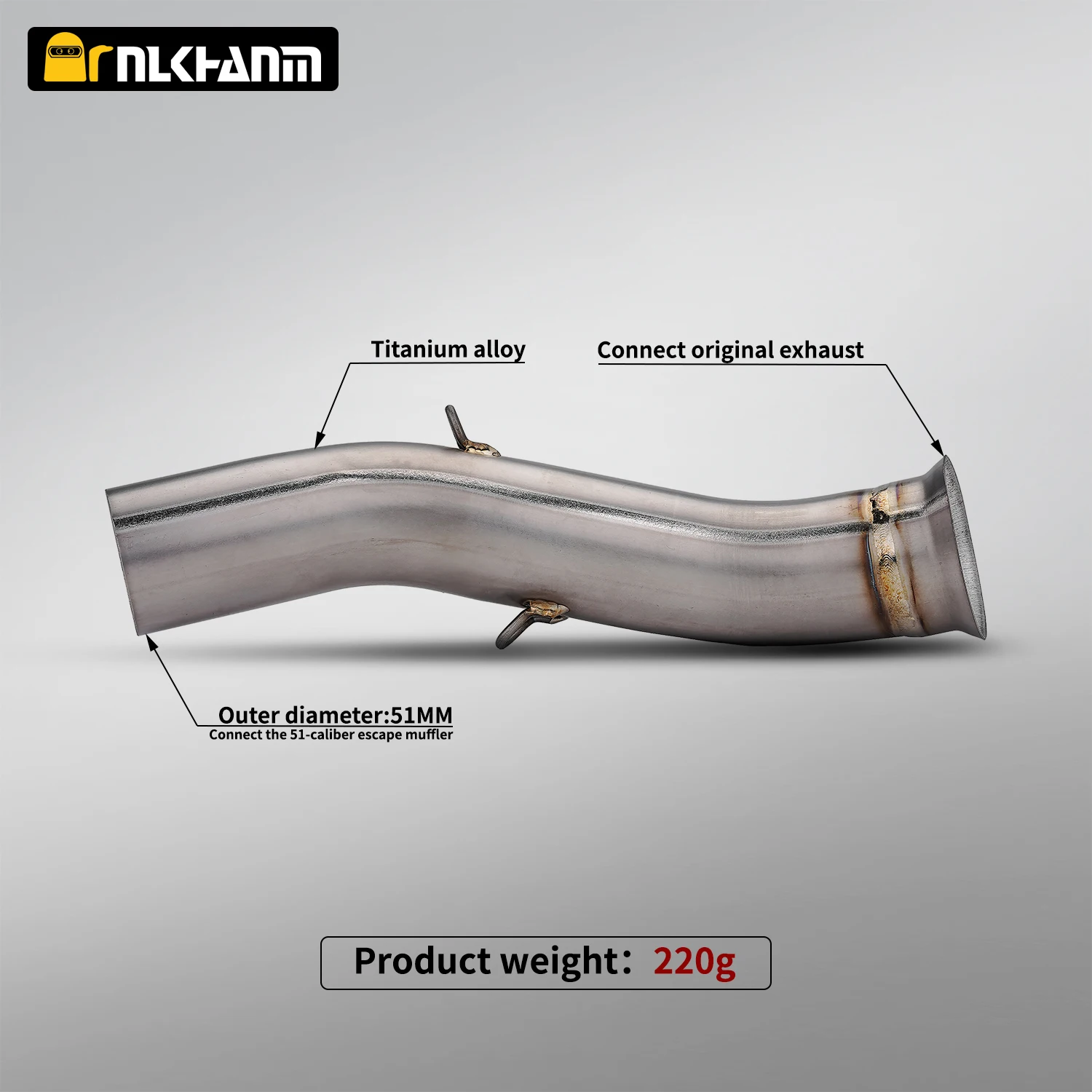 

Модификация выхлопной системы мотоцикла: средняя соединительная труба из титанового сплава 51 мм для CFMT 800NK 800 NK