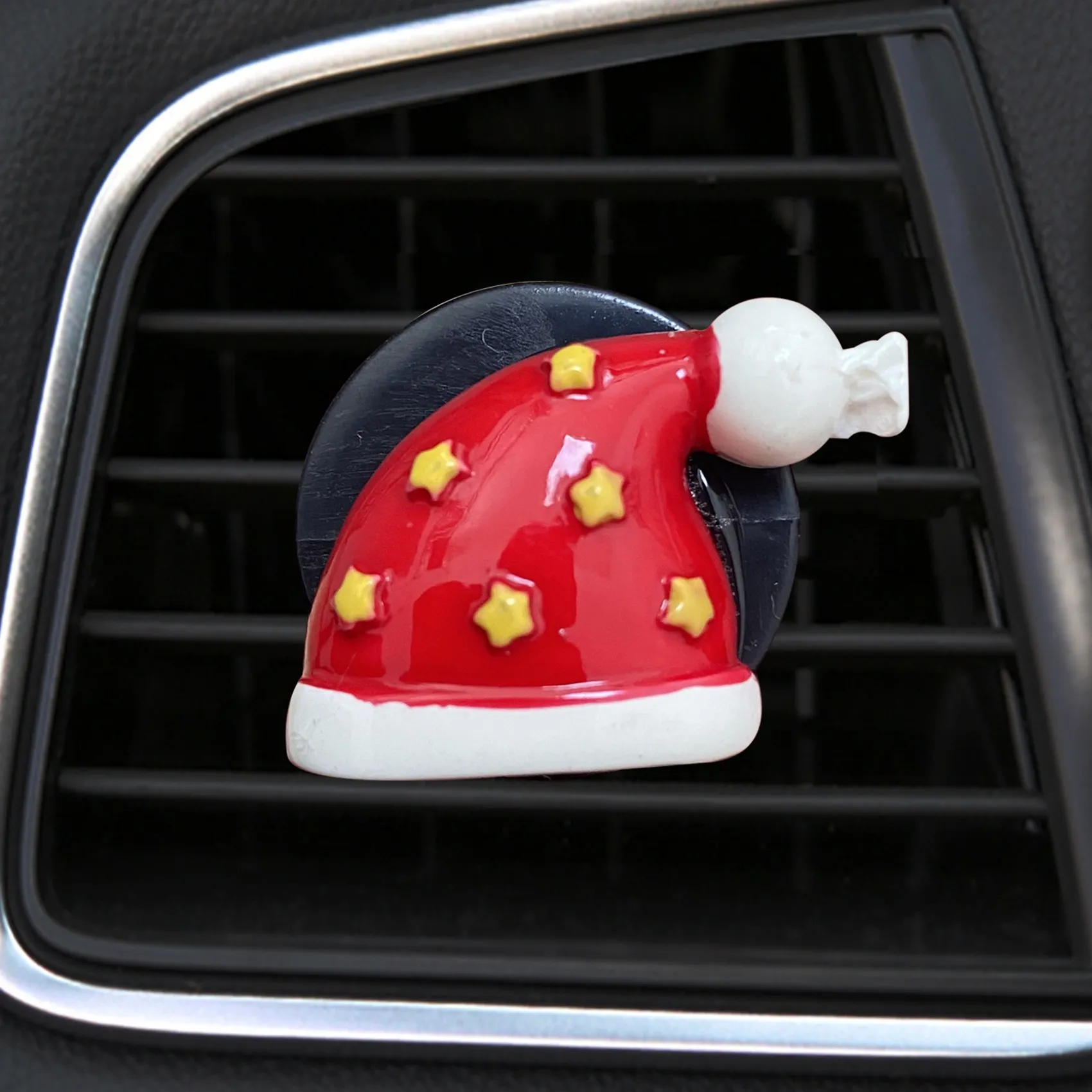 

A96E-Car Decoration Christmas Air Vent Clip Christmas Tree Santa Car Air Vent Clips For Home Mascot Automotive Vent Clips