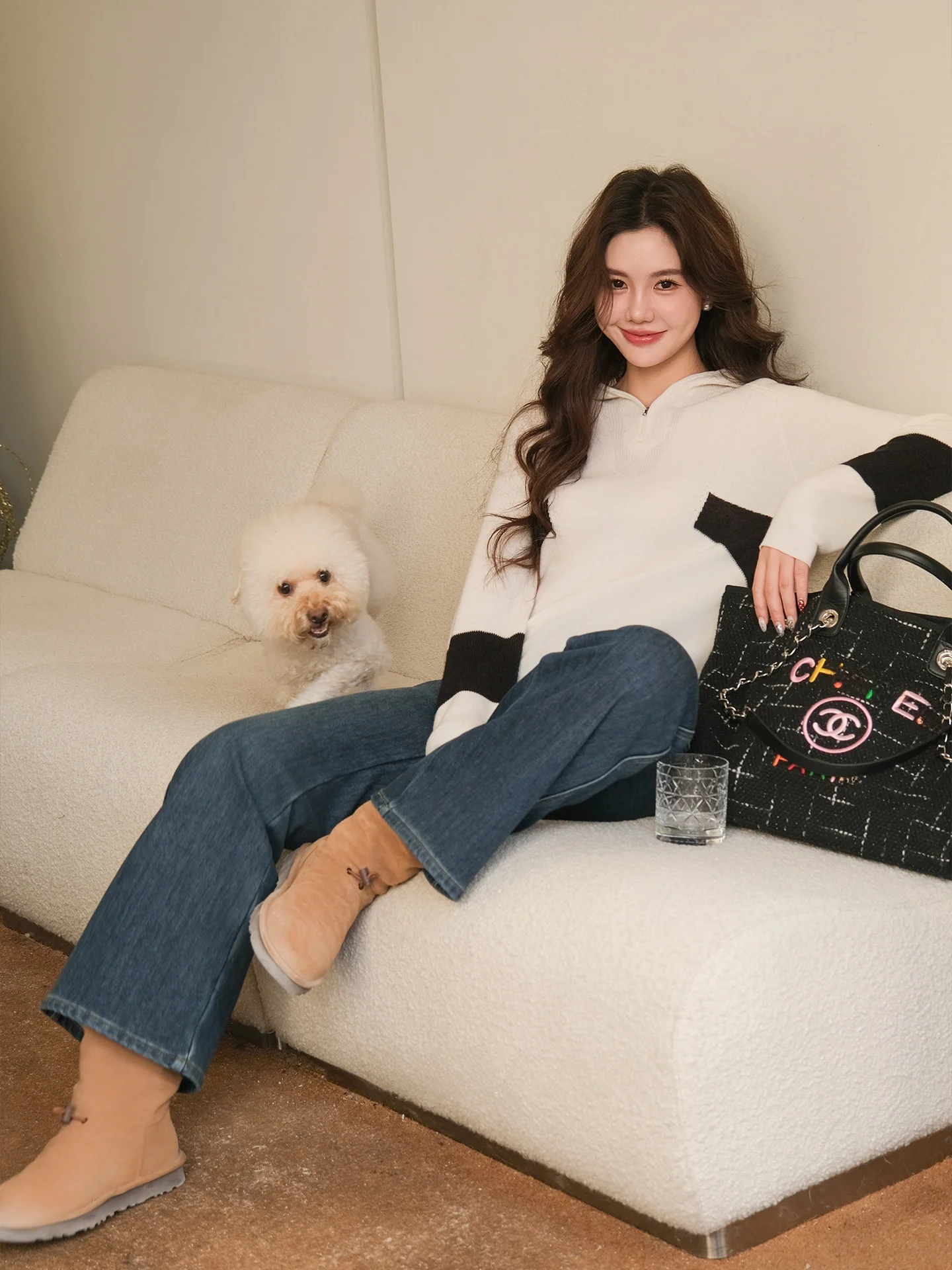 

Женская шерстяная вязаная шапка-бини для похудения, весенний базовый слой, с вышивкой, 100% овечья шерсть, худи