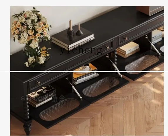 

LX TV Cabinet Retro Solid Wood Floor-standing Living Room Cabinet home decoration accessories