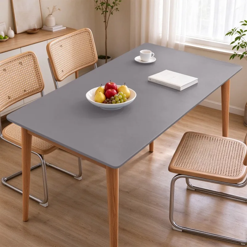 Sheepskin Full Tablecloth Waterproof Oil-proof Dish Tablecloth Without Washing Fully Wrapped Tablecloth Wear-resistant Durable