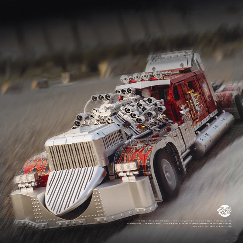 Eikee Y18066 bloques de construcción de camiones pesados personalizables coche ladrillos modelo vehículo ladrillos juguetes de ensamblaje para niños regalos de navidad