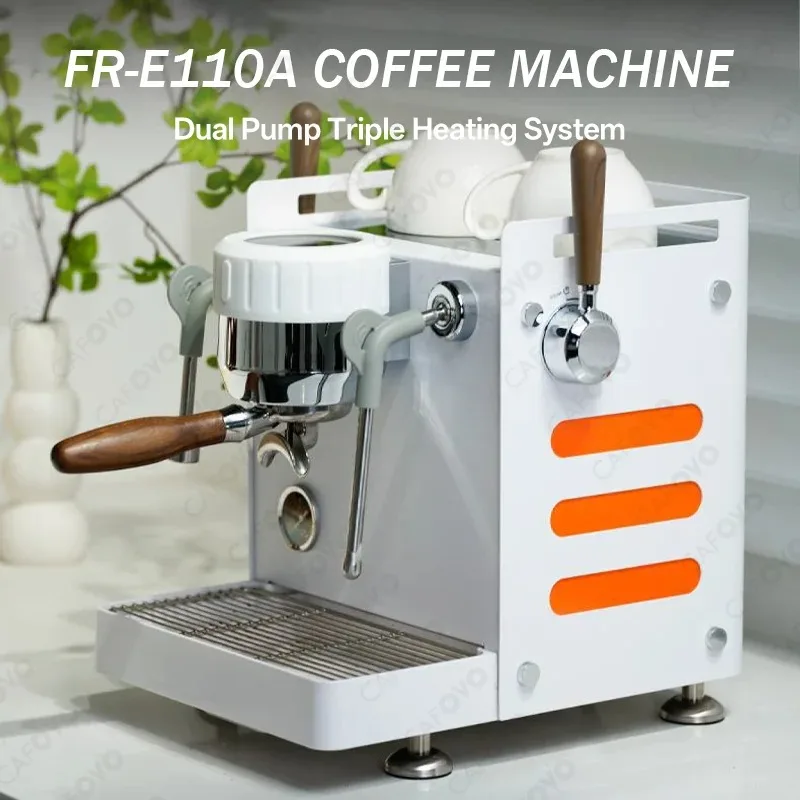 

CAFOVO E110A Semi-automatic Espresso Machine Dual Pump Triple Heating Coffee Machine 3000W Commercial Coffee Maker 220V