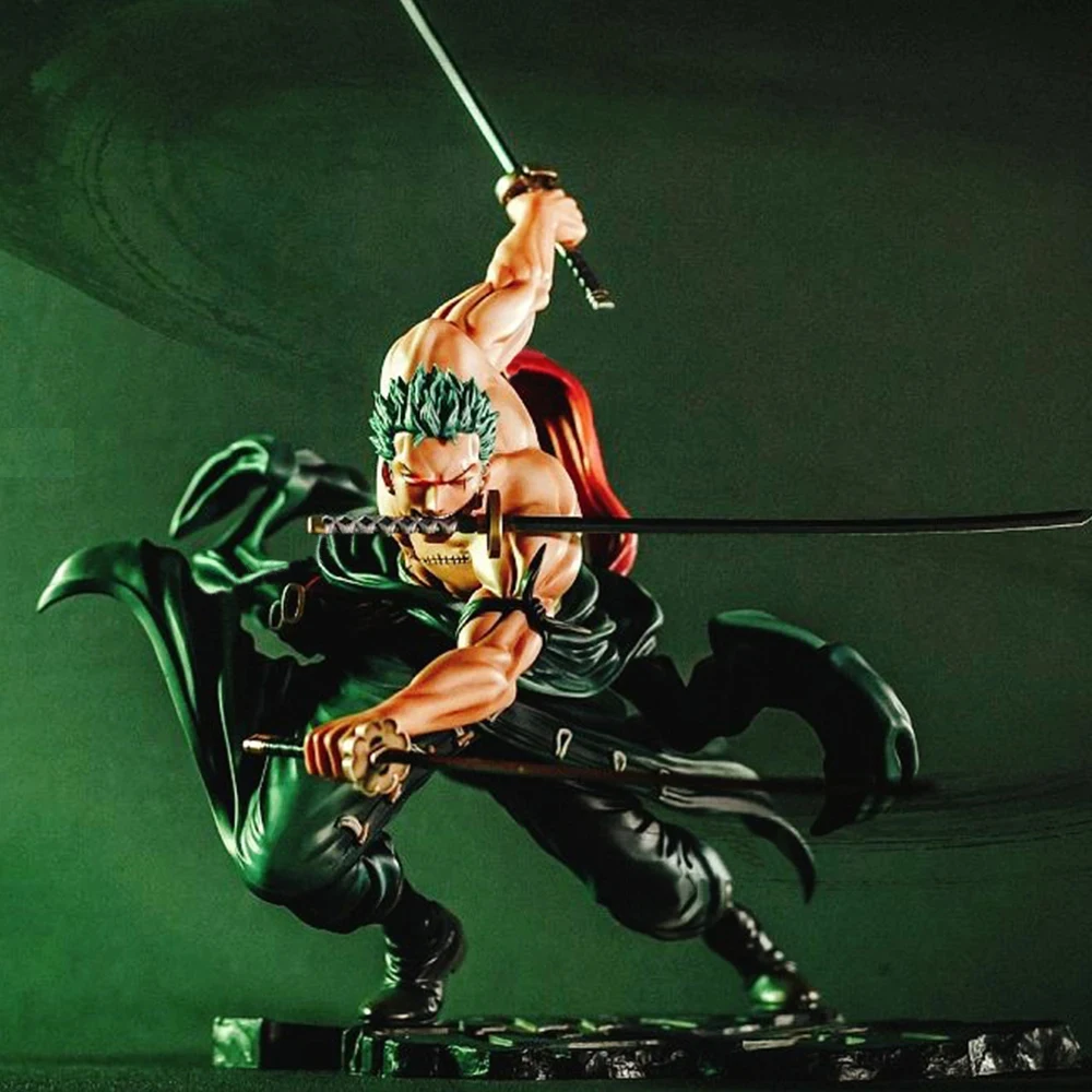 

18 см цельная фигурка Луффи роророноа Зоро три лезвия Sa-максимальная Манга Аниме статуя из ПВХ Коллекционная модель игрушки для детей