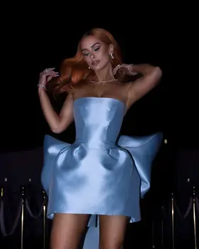 10 best sales Vestidos curtos com cauda removível - №2