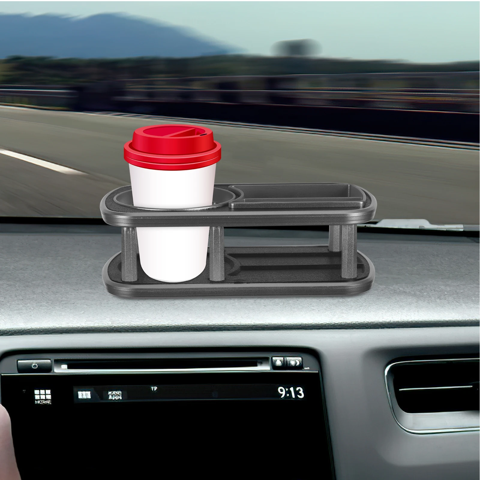 

1pc Drink Holder For Car Durable Plastic Beverage Rack Anti-Skid Design Multi-Function Cup Holder For Canned Drinks Compatible
