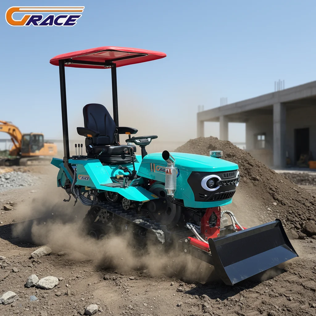 

Многофункциональный гусеничный трактор с полным комплектом вспомогательного оборудования на заказ