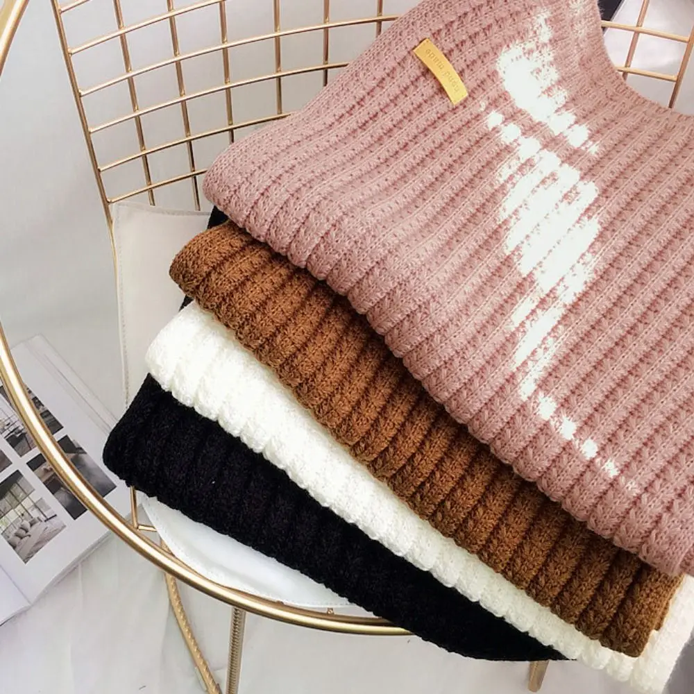 وشاح محبوك بسيط وسميك وناعم شال شتوي بلون سادة مقاوم للرياح شال طويل للطالب #5