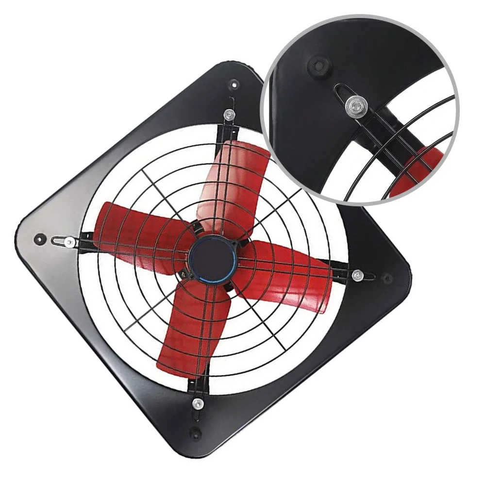 12 inch Wall For Exhaust Fan for Kitchen For Bathroom Window Mounting 1380 m3/h Air Movement 45W 110-240V 53dB Low Noise Fan