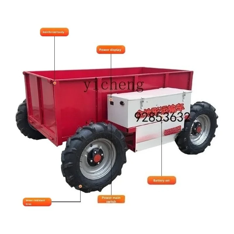 O3-agricultural transporter new remote control electric creeper four-wheel drive transporter