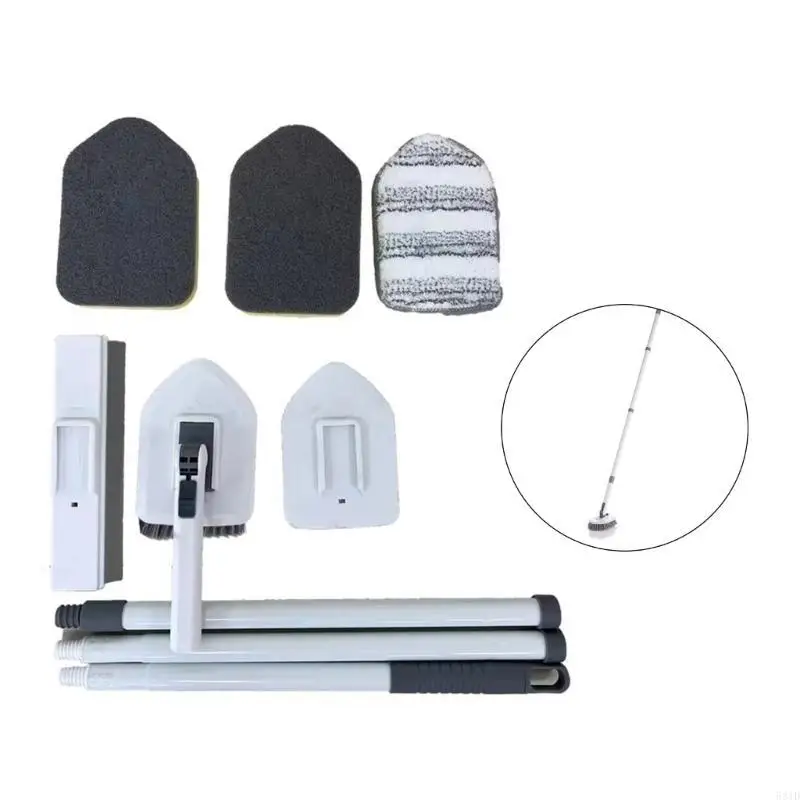 

581D Floor Scrub Brush Set Space Saving Cleaning Brushes Pads Multi functional