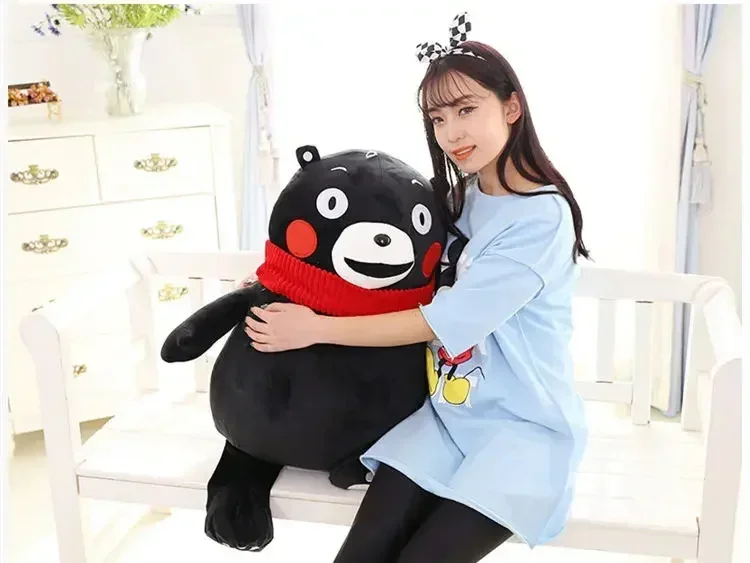 [Funny] 100cm Kumamon Character Japan Bear Plush Toy Cute Stuffed Pillow Doll Only Cover(No filling) with zipper kids child gift