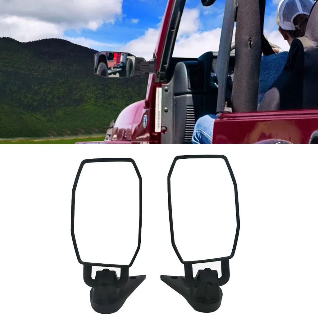 Side Rear View Mirrors For Jeep Wrangler TJ JK 2006-2017 4x4 Off-road Morror Door Off Mirror UTV Quick Release