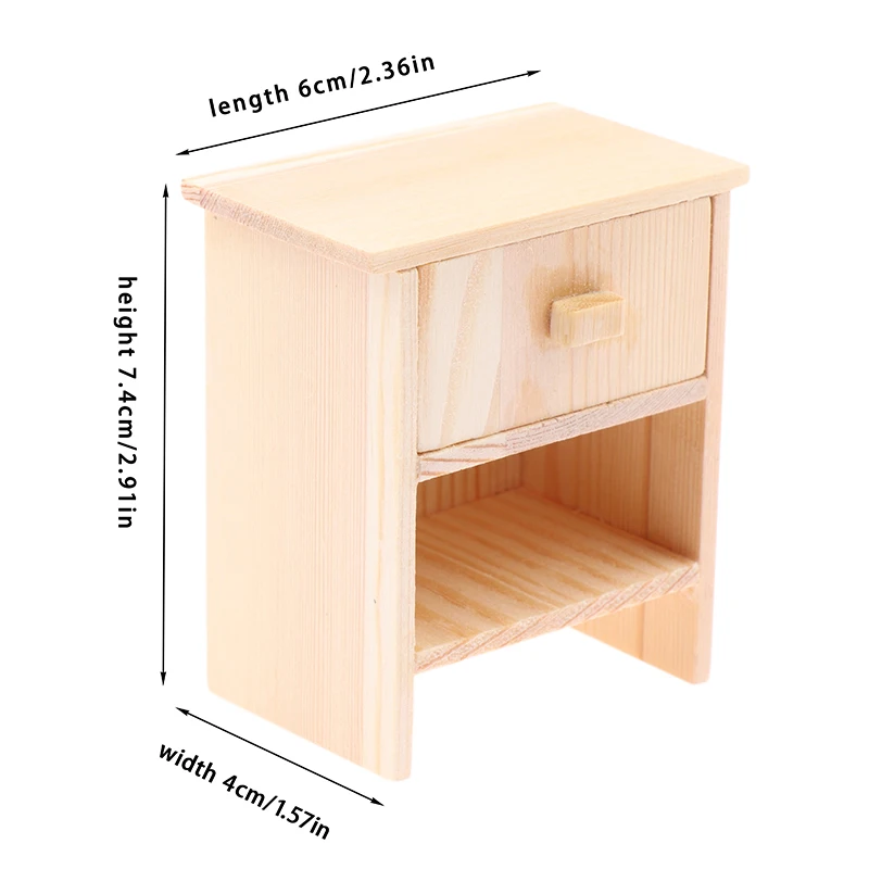 Table de chevet l'inventaire MELCabinet, maison de courses, décoration de meubles de chambre à coucher, accessoires de maison de poupées, 1/12