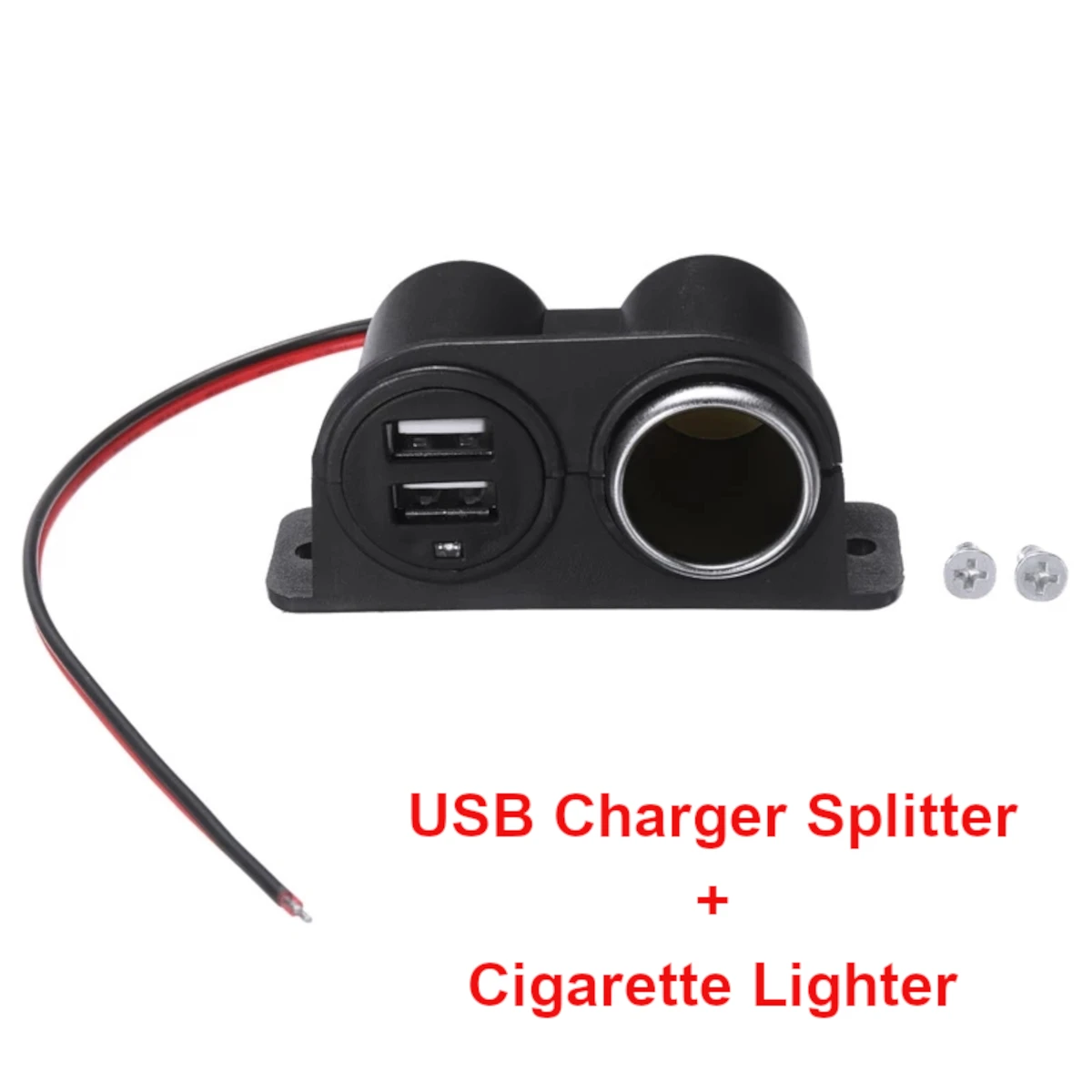 

3.1A Dual USB Charger Car Cigarette Lighter Socket 2 In 1 Splitter Power Adapter for 12/24V Auto Truck ATV Boat Car RV Bus