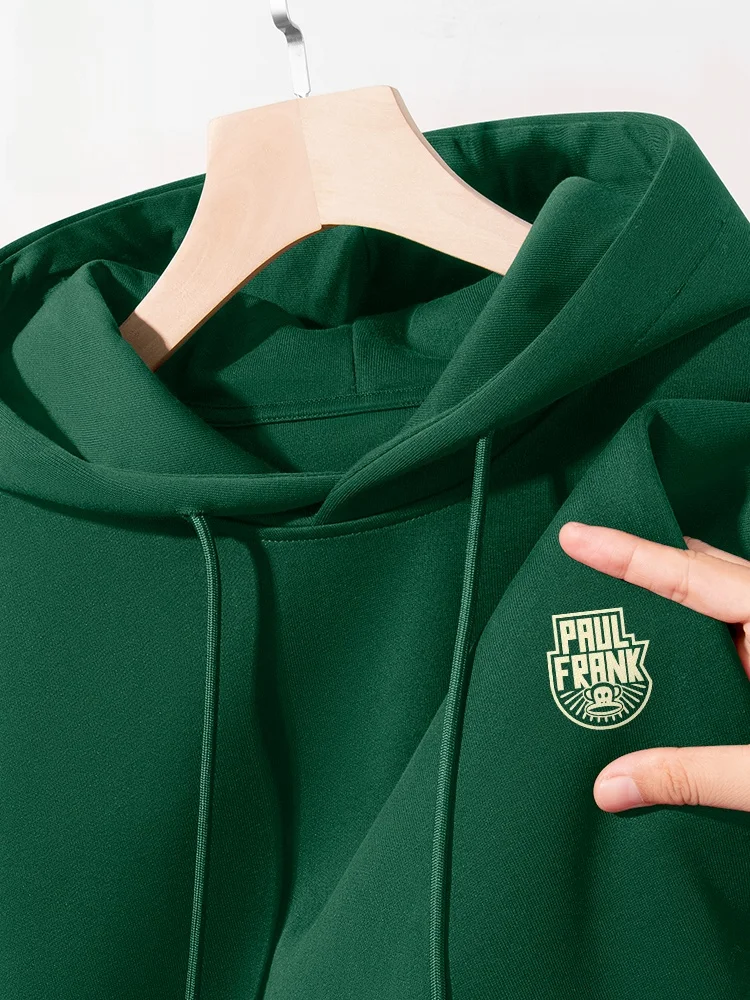 

Spring 2025 Men's Loose Fit Hoodie Casual Outerwear Comfortable Cotton Polyester Blend Printed Sweatirt