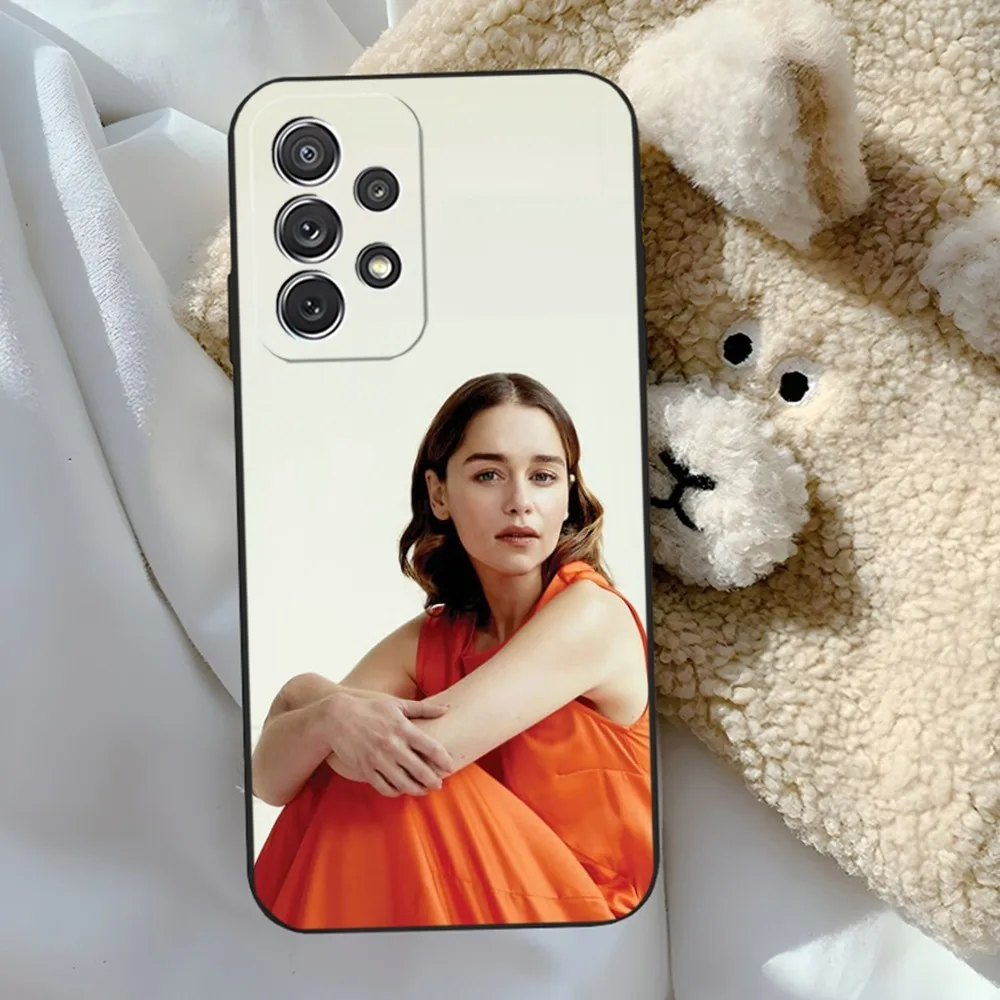 Emilia Clarke Telefoon Hoesje Voor Sumsung Galaxy S24 S23 S22 S21 S20 A24 A34 A54 A53 N20 M54 Fe Plus Ultra Cover