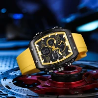 SMAEL marca 8109 nuevo reloj electrónico moda cuadrado doble pantalla impermeable luminoso multicolor para hombres