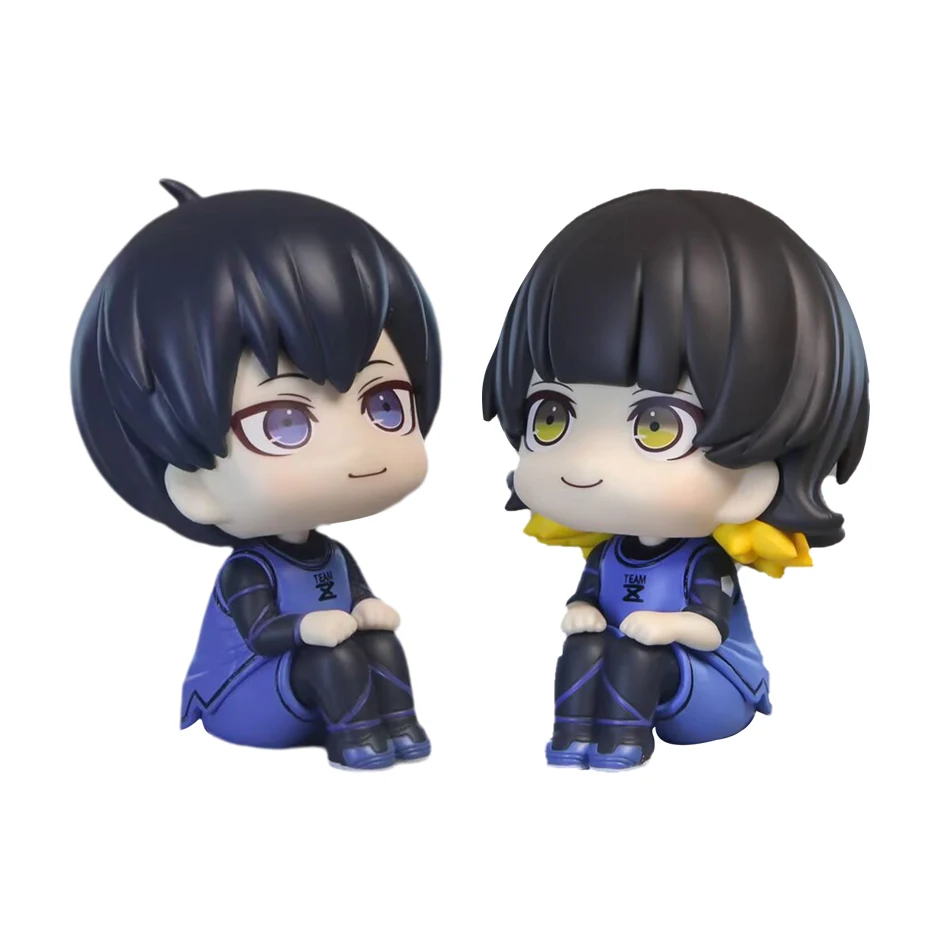 شخصيات الحركة ذات القفل الأزرق Isagi Yoichi Bachira Meguru أنيمي الشكل Q نسخة تمثال تحصيل نموذج ألعاب أطفال دمية الهدايا #4