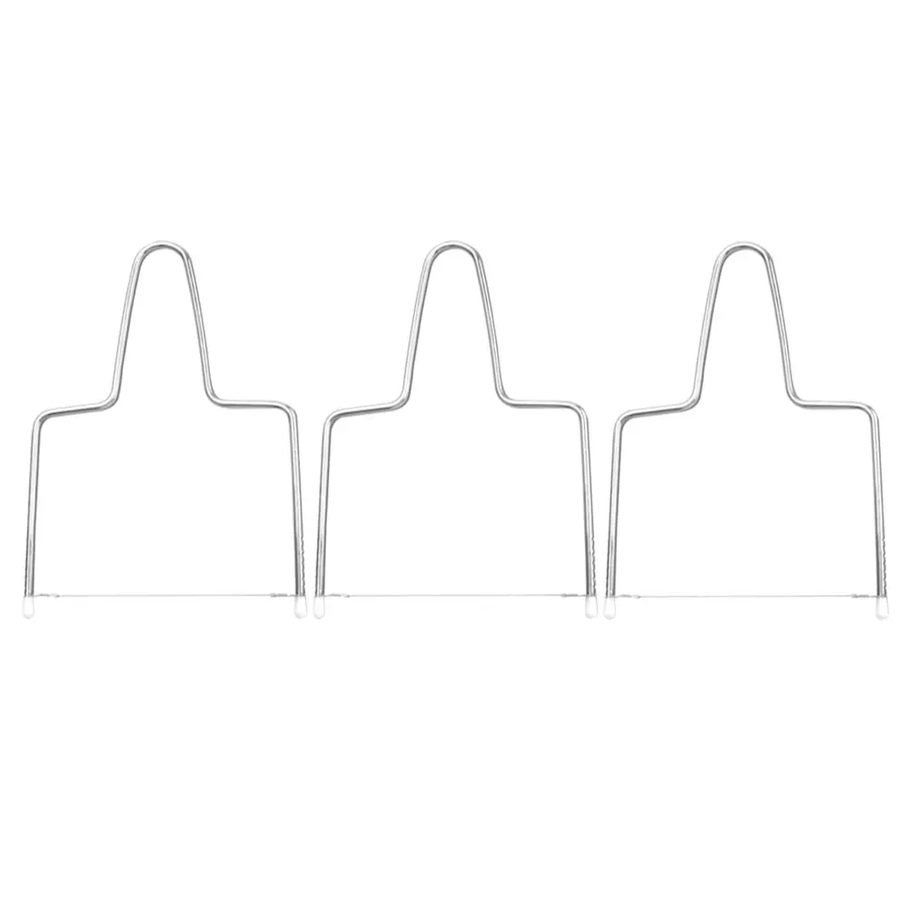 

3 Pcs Cheese Slicer Stainless Steel Cutting Wire Bread Butter H held Adjustable Thickness Practical Easy Use Kitchen Bar Tools