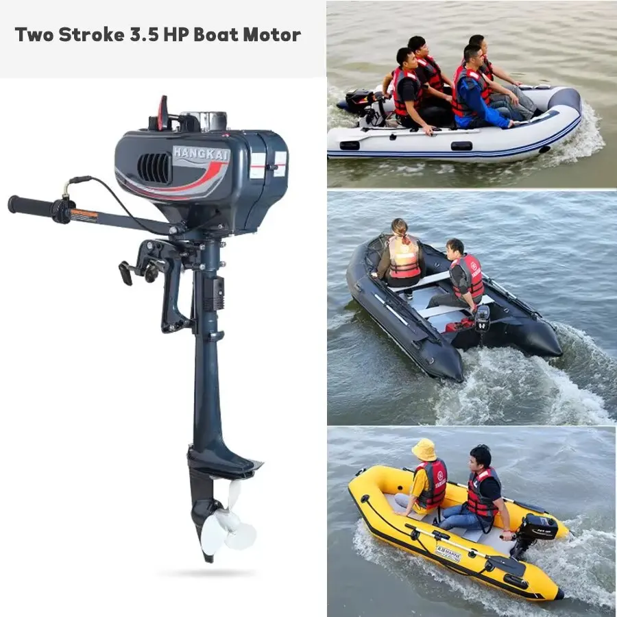 

Wholesale Hangkai 3.5HP 2 Stroke Outboard Motors Boat Motor Petrol Thrusted Motor Marine Engines Propeller