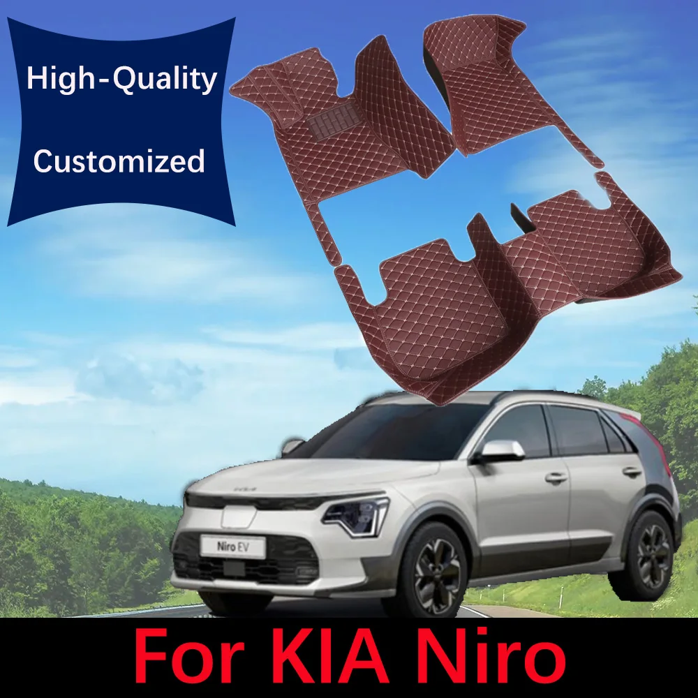 

Custom Leather Car Floor Mats For Kia Niro Automobile Carpet Rugs Auto Foot Pads Interior Accessories