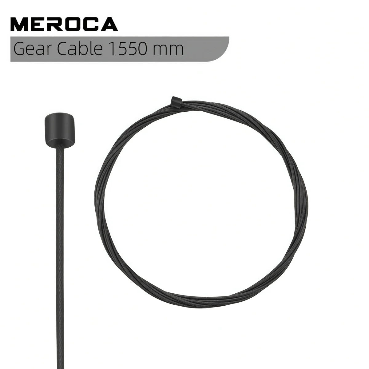 MEROCA Brems- und Schaltkabel aus poliertem Edelstahl, 1550/21100 mm (Teflon-beschichtet) – für MTB/Rennrad (vorne/hinten im Lieferumfang enthalten) – Detail 5