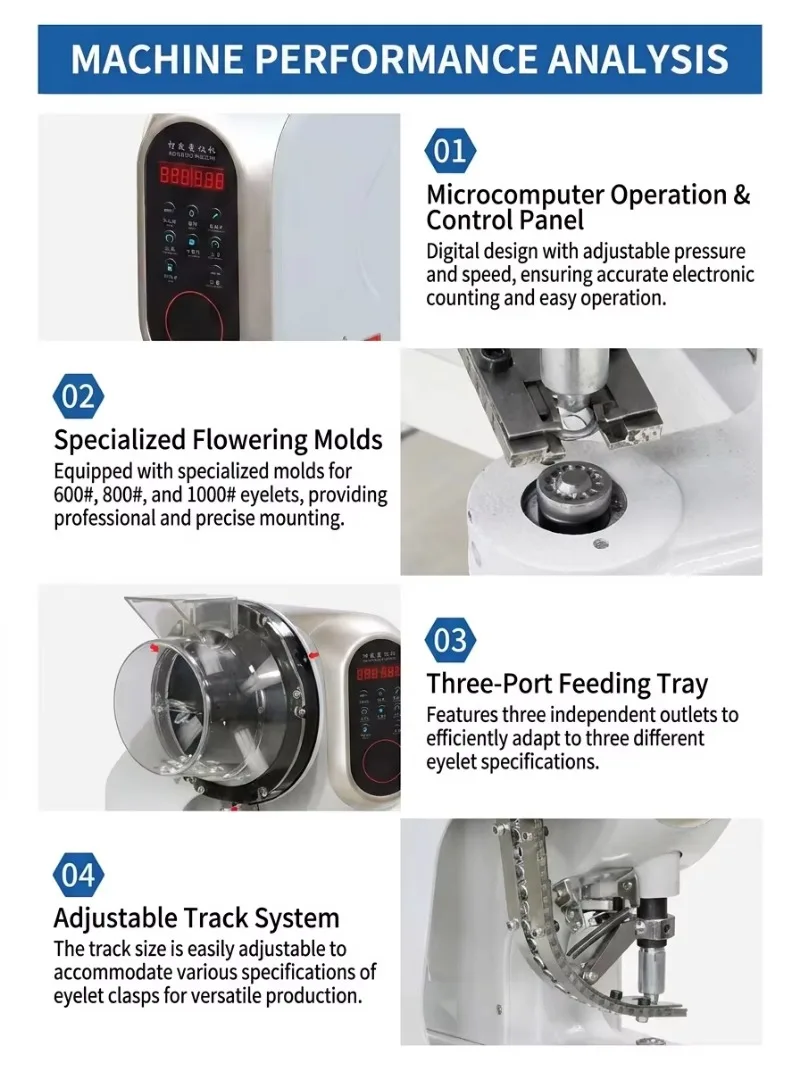 MC 818T-Q Automatic   Servo Eyelet Button Attaching Sewing Machine with Workbench Stand