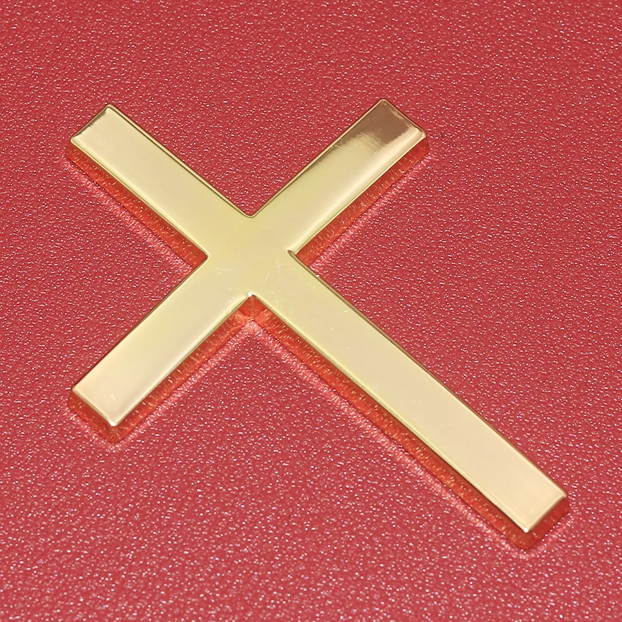 Black Silver Gold Cross Chrome 3D Metal Sticker Emblem Motorcycle Badge Logo Jesus Christian Religious Accessories Car Styling
