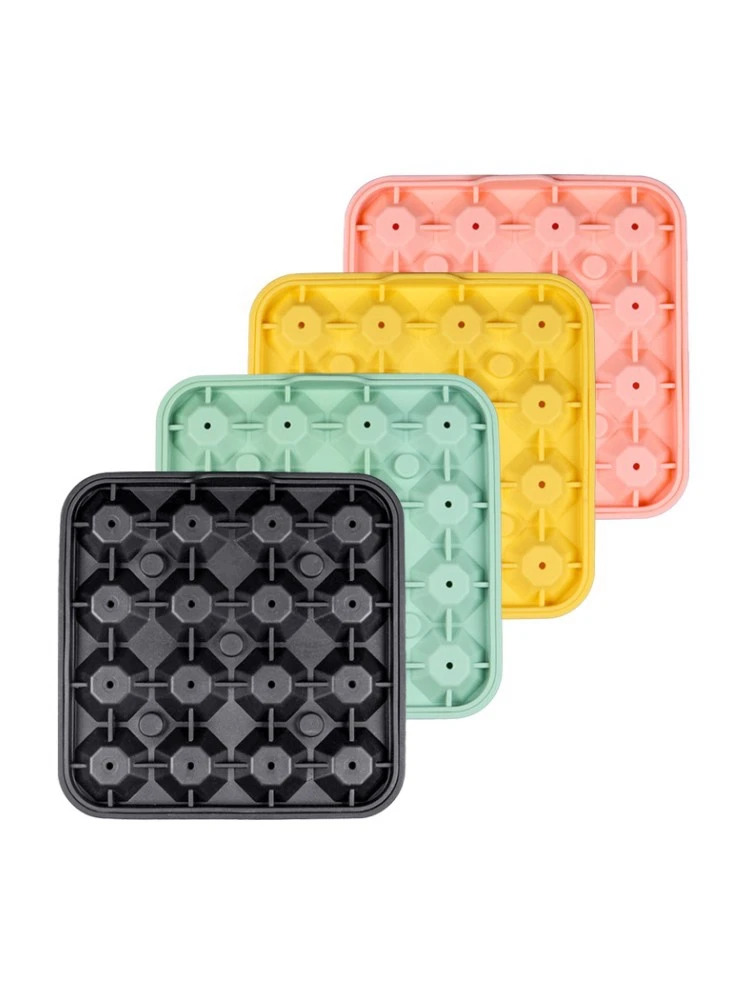 16 Grid Diamond Ice Tray Mold Box Food Grade Silicone Ice Cube Blocks Maker Mould Machine Whiskey Wine Bar Tools Kitchen Gadgets