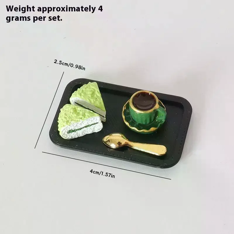 Décor de scène de thé de l'après-midi, maison de poupée Miniature, ensemble de plateaux à café Dim Sum, cuisine de jeu, Mini nourriture pour poupée Blyth, accessoires, jouet, 5 pièces