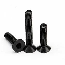 M3 M4 M5*5/6/8/10/12/16/20/25/30 Black 304 Stainless Steel DIN7991 Bolt Hex Hexagon Socket Flat CSK Countersunk Head Screw