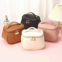 1pc Cute PU Makeup Bag For Women Waterproof Multifunctional Toiletry Organizer Storage Bag Travel Make Up Pouch