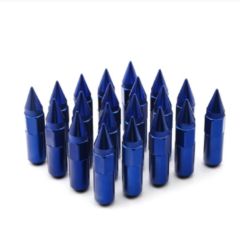 20pcs Jdm Racing Car Wheel Nuts M12x1.5 M12x1.25 Aluminum 60mm Extended Tuner Lug Nuts For Cadillac Lincoln Chevrolet