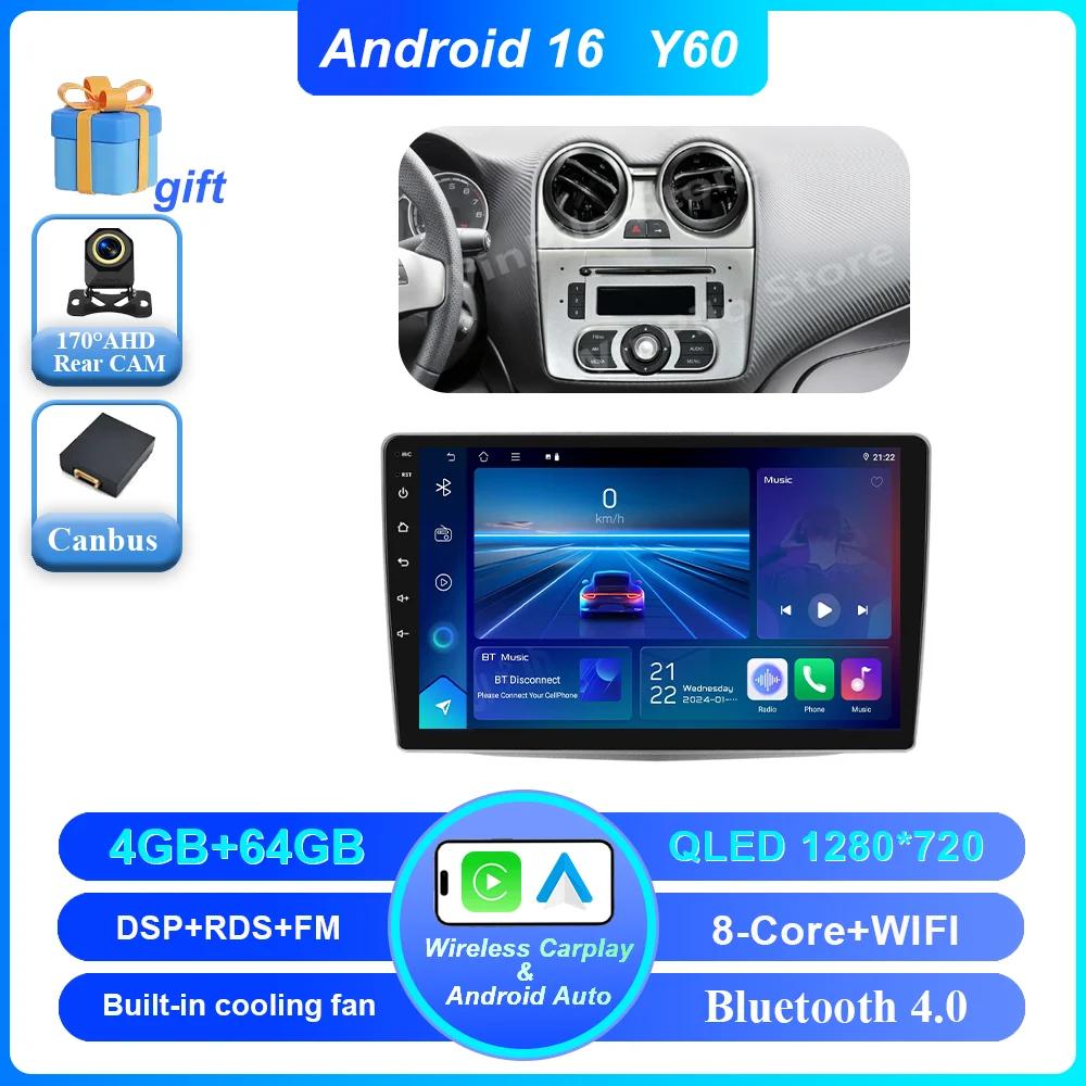 Autoradio Multimedia Video Player Voor Alfa Romeo MiTo 955 2008-2016 Android Auto Carplay GPS Navigatie Stereo WiFi 2K Scherm