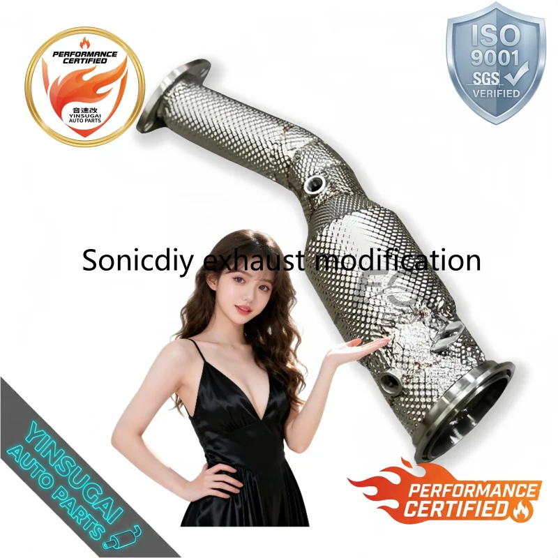 

High-flow Stainless Steel Insulated Performance Exhaust Downpipe, Fit for Toyota Crown 14th Gen 2.0T 2015-2021